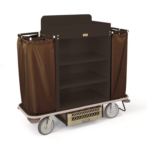 Forbes® Steel Housekeeping Cart Textured Black